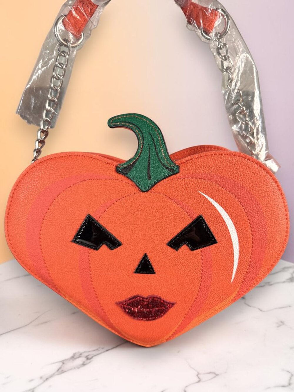 Betsey Johnson Kitsch XO Ginger Pumpkin Crossbody Bag - New With Tags - Picture 2 of 10